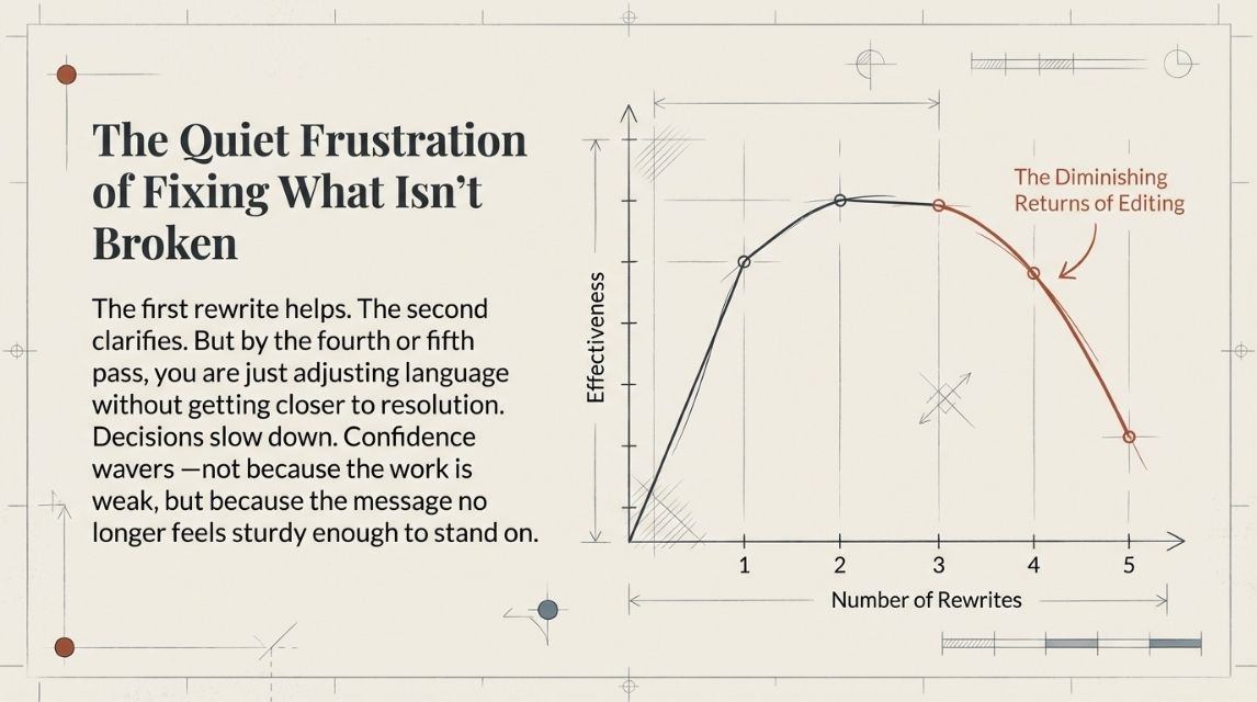 The quiet frustration of fixing what isn't broken